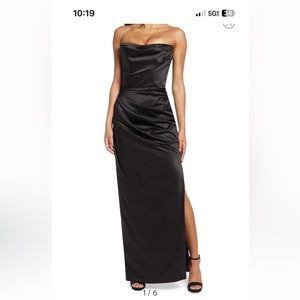 House of CB Black Strapless Maxi Dress